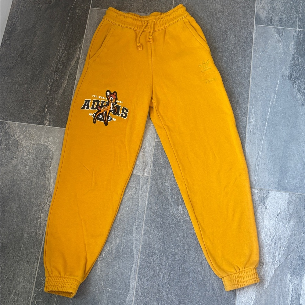 adidas Disney Mustard Graphic Joggers